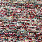 Mosaic Handwoven Wool Patchwork Rug | Modern Minimalist Multicolor Boho Area Carpet