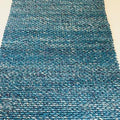 Ocean Weave Handwoven Pebble Wool Rug | Modern Blue Textured Area Carpet