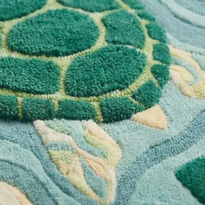 Hand Tufted Leaf Rug – Botanical Nature-Inspired Area Carpet
