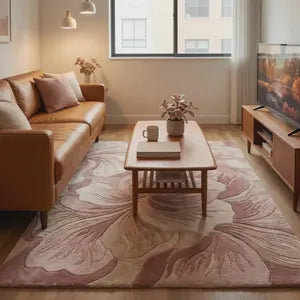 Rosé Bloom Hand Tufted Floral Rug