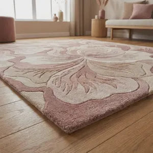 Rosé Bloom Hand Tufted Floral Rug