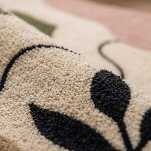 Monstera Muse – Boho Abstract Hand Tufted Botanical Rug
