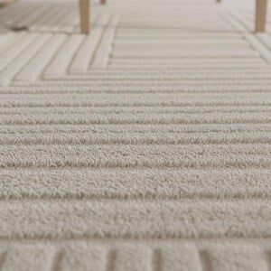 Hand Tufted Geometric Rug – Modern Minimalist Area Carpet