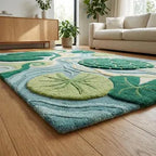 Hand Tufted Leaf Rug – Botanical Nature-Inspired Area Carpet