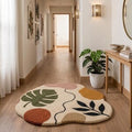 Monstera Muse – Boho Abstract Hand Tufted Botanical Rug
