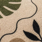 Monstera Muse – Boho Abstract Hand Tufted Botanical Rug
