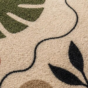 Monstera Muse – Boho Abstract Hand Tufted Botanical Rug