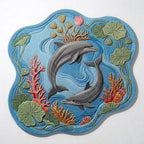 Ocean Dream 3D Dolphin Rug – Hand-Tufted Coral Reef Nursery Carpet
