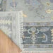 Hand-Knotted Oushak Rug – Elegant Grey & Pastel Classic Interior Area Rug