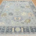 Hand-Knotted Oushak Rug – Elegant Grey & Pastel Classic Interior Area Rug
