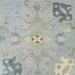 Hand-Knotted Oushak Rug – Elegant Grey & Pastel Classic Interior Area Rug