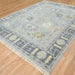 Hand-Knotted Oushak Rug – Elegant Grey & Pastel Classic Interior Area Rug