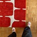 Hand Tufted New Zealand Wool Rug – Red & Beige Modern Style Area Rug for Elegant Interiors