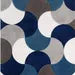 Luxury Hand-Tufted Wool Rug 8x10 – Blue & Beige Geometric Carpet for Modern Home Décor