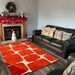 Hand Tufted New Zealand Wool Rug – Red & Beige Modern Style Area Rug for Elegant Interiors