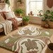 Hand-Tufted Wool Turtle Area Rug – Coastal Nature Inspired Rug
