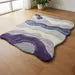 Hand Tufted Wool Area Rug, Mid Century Modern Geometric Arc Rug for Living Room