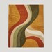 Mid-Century Modern Geometric Wool Rug – Hand-Tufted Arc Area Rug