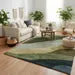 Hand-Tufted Wool Area Rug – Nature-Inspired Green Landscape Design