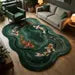 Hand-Tufted Koi Fish Wool Rug – Green Artistic Area Rug for Modern & Japandi Interiors