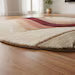 Luxury Round Sunset Hand Tufted Wool Rug – Abstract Earth Tone Area Carpet for Boho &amp; Mid-Century Interiors