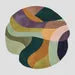 Luxury Irregular Hand Tufted Wool Abstract Rug – Retro Modern Color Block Sculpted Area Carpet for Artistic Interiors
