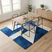 Luxury Modern Blue Geometric Rug – Hand Tufted Wool Area Carpet for Contemporary Interiors