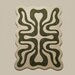 Organic Abstract Green Hand Tufted Rug – Modern Wavy Wool Carpet for Living Room & Contemporary Interiors