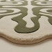 Organic Abstract Green Hand Tufted Rug – Modern Wavy Wool Carpet for Living Room & Contemporary Interiors
