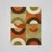Luxury Mid Century Modern Wool Rug – Retro Geometric Shag Carpet in Orange, Olive, Brown & Cream