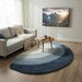 Luxury Blue Gradient Half Moon Rug – Modern Sculpted Area Rug Teppich for Stylish Interior Décor