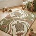 Hand-Tufted Wool Turtle Area Rug – Coastal Nature Inspired Rug
