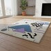 Memphis Style Hand-Tufted Wool Rug - Modern Abstract Geometric Area Rug