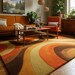 Modern Abstract Geometric Wool Area Rug – Hand-Tufted Memphis Style Design