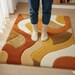 Modern Geometric Area Rug – Hand-Tufted Wool Arc Design Rug