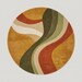 Mid-Century Modern Geometric Wool Rug – Hand-Tufted Arc Area Rug