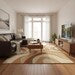 Premium and  Modern Geometric Wool Area Rug – Hand-Tufted Arc Design Rug