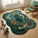 Hand-Tufted Koi Fish Wool Rug – Green Artistic Area Rug for Modern & Japandi Interiors