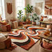 Modern Hand-Tufted Abstract Wool Rug – Artistic Comfort for Contemporary Spaces