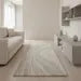 Luxury Hand Tufted Neutral Runner Rug – Modern Wave Pattern Area Carpet for Minimalist & Japandi Interiors