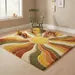 Luxury Sunburst Boho Hand Tufted Wool Rug – Retro Mid Century Area Carpet for Warm Artistic Interiors