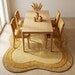 Luxury Modern Hand Tufted Mustard Abstract Rug – Organic Sculpted Wool Area Carpet for Warm Minimal Interiors
