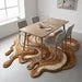 Luxury Irregular Abstract Rug – Organic Melting Shape Sculpted Texture Carpet for Modern Cozy Interiors