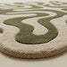 Organic Abstract Green Hand Tufted Rug – Modern Wavy Wool Carpet for Living Room & Contemporary Interiors