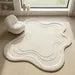 Luxury Hand Tufted Wool Abstract Rug – Sculptural Ivory Minimalist Area Carpet for Modern Homes