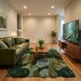 Luxury Hand Tufted Moss Rug – Green Abstract Area Carpet for Contemporary Home Décor