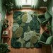 Luxury Hand Tufted Moss Rug – Green Abstract Area Carpet for Contemporary Home Décor