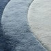 Luxury Blue Gradient Half Moon Rug – Modern Sculpted Area Rug Teppich for Stylish Interior Décor