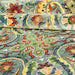 Hand Knotted Oushak Rug – Traditional Turkish Vintage Floral Carpet