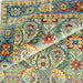 Hand Knotted Oushak Rug – Traditional Turkish Vintage Floral Carpet